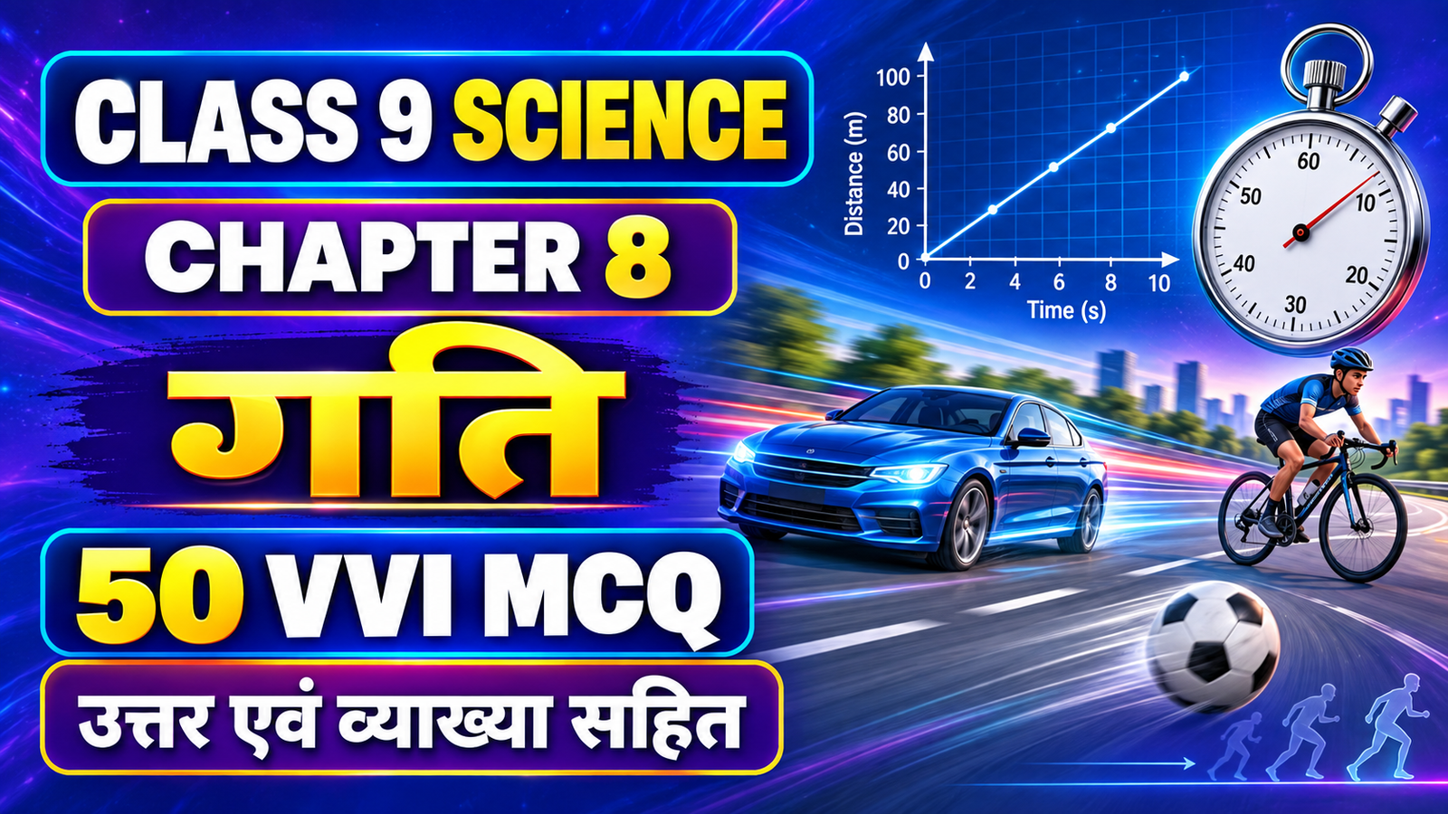 Class 9 Science Chapter 8 Motion – 50 VVI MCQ