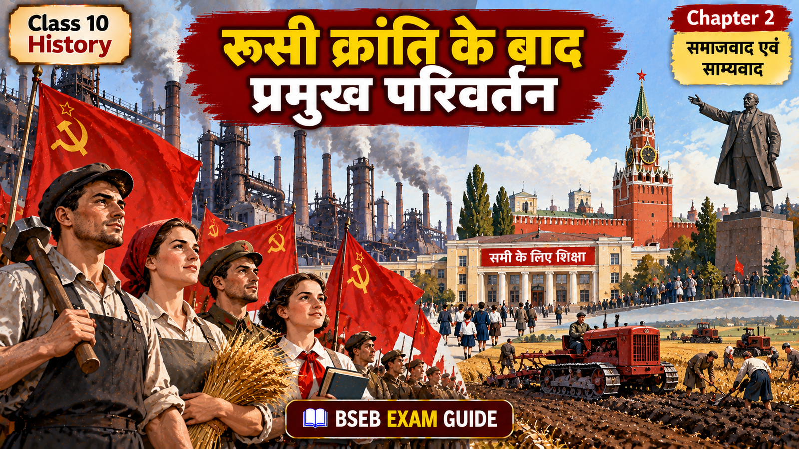 रूसी क्रांति के बाद प्रमुख परिवर्तन