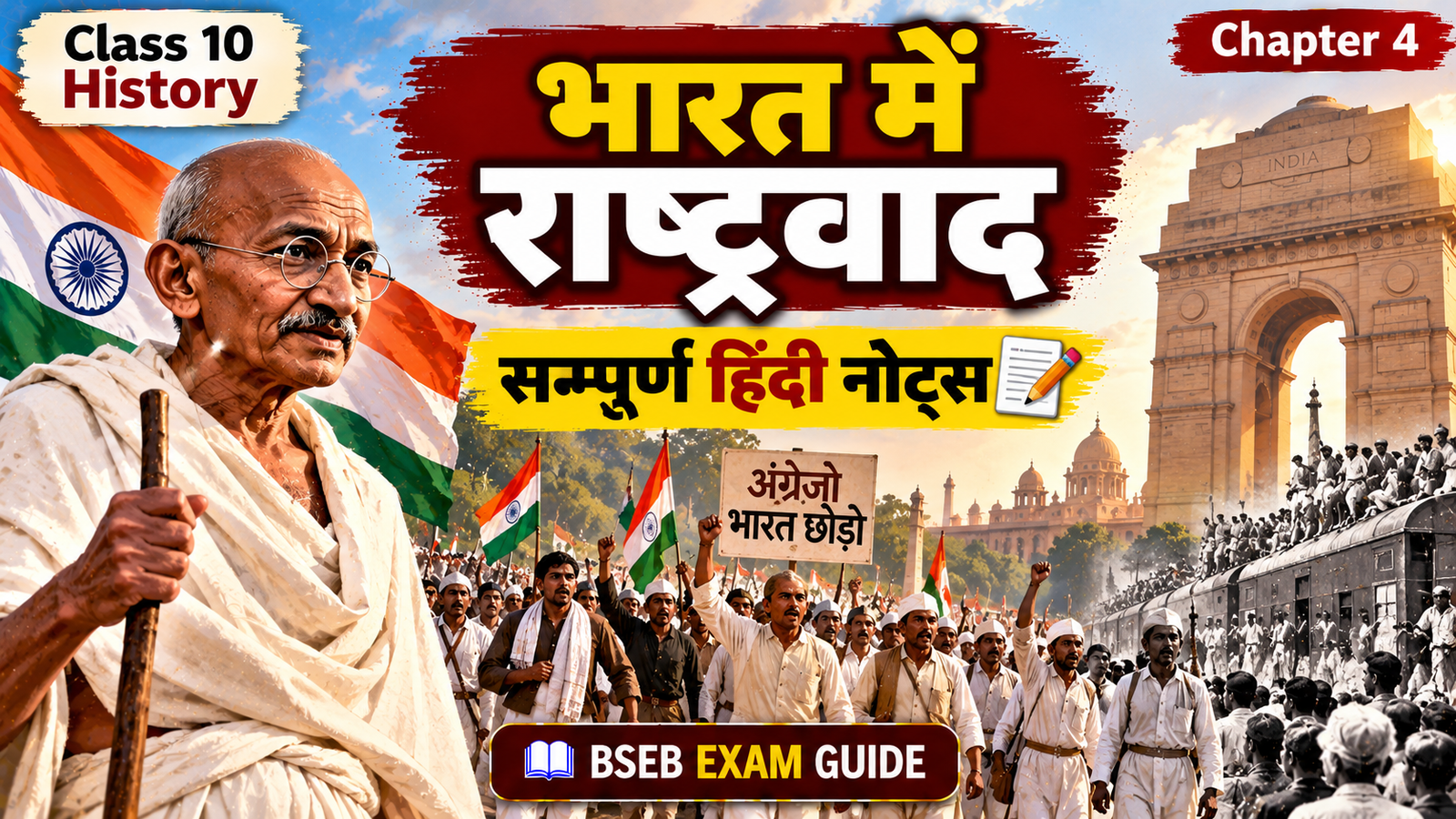 Class 10 History Chapter 4 भारत में राष्ट्रवाद Notes in Hindi