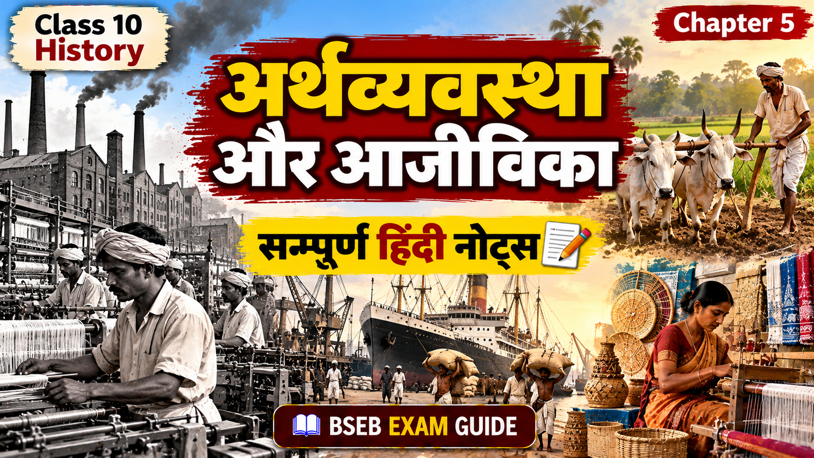 Class 10 History Chapter 5 अर्थव्यवस्था और आजीविका Notes in Hindi