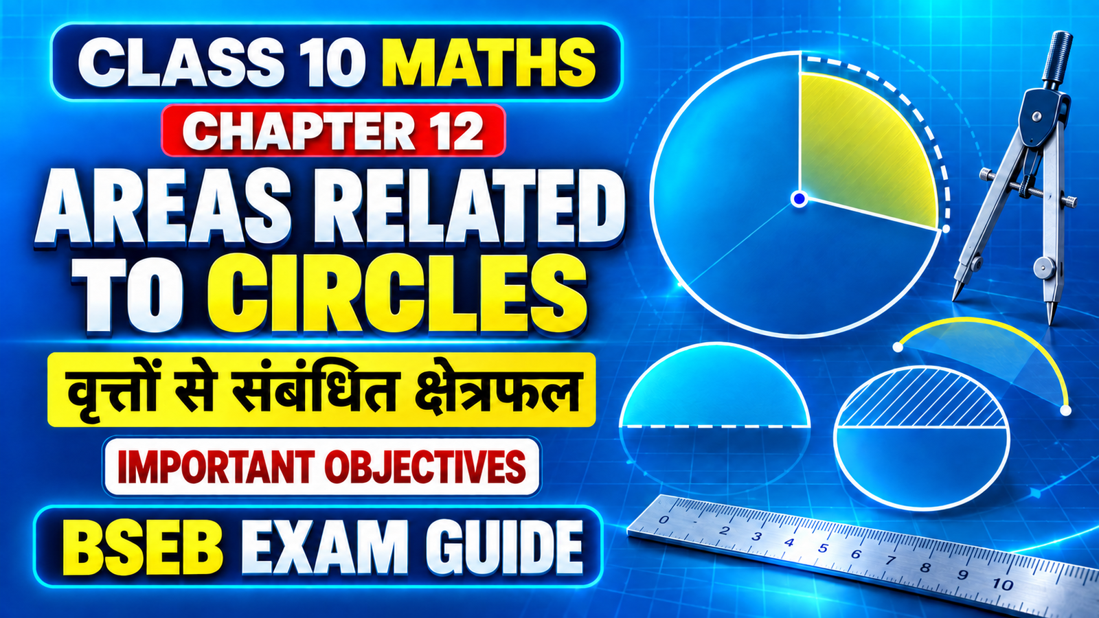 Class 10 Maths Chapter 12 Areas Related to Circles MCQ – वृत्तों से संबंधित क्षेत्रफल