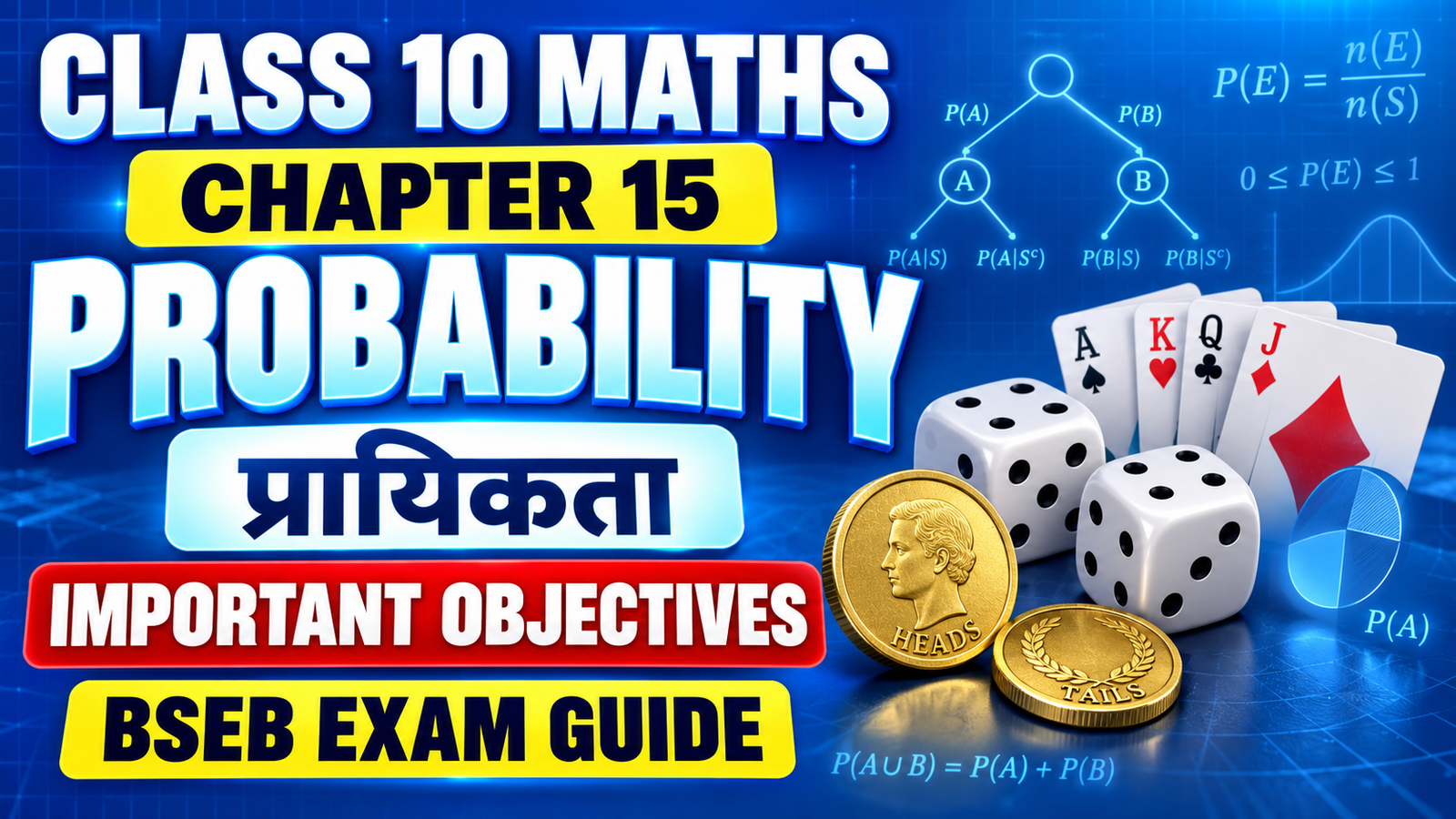 Class 10 Maths Chapter 15 Probability Objective Questions – प्रायिकता