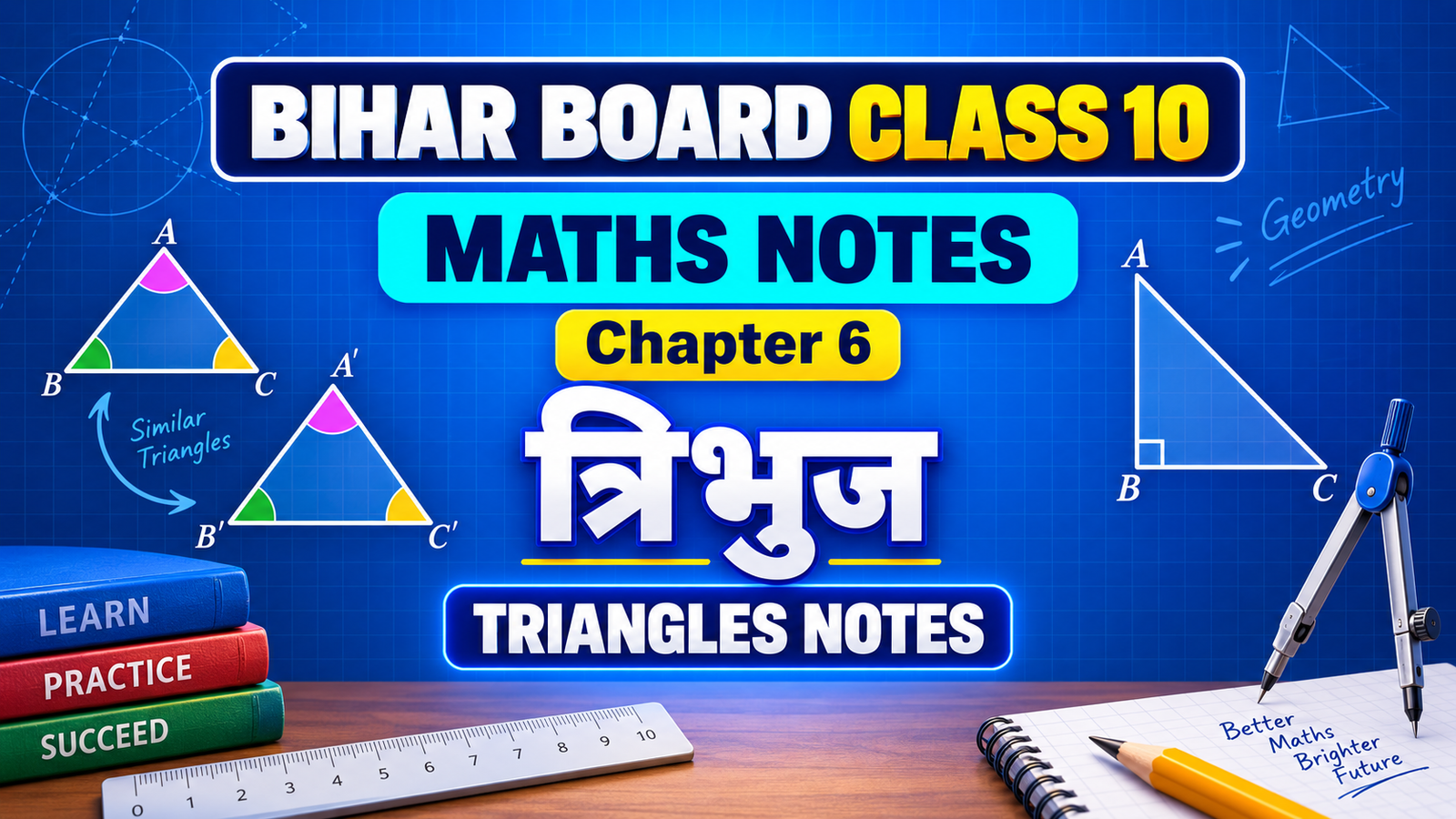 Bihar Board Class 10 Maths Chapter 6 Notes – त्रिभुज