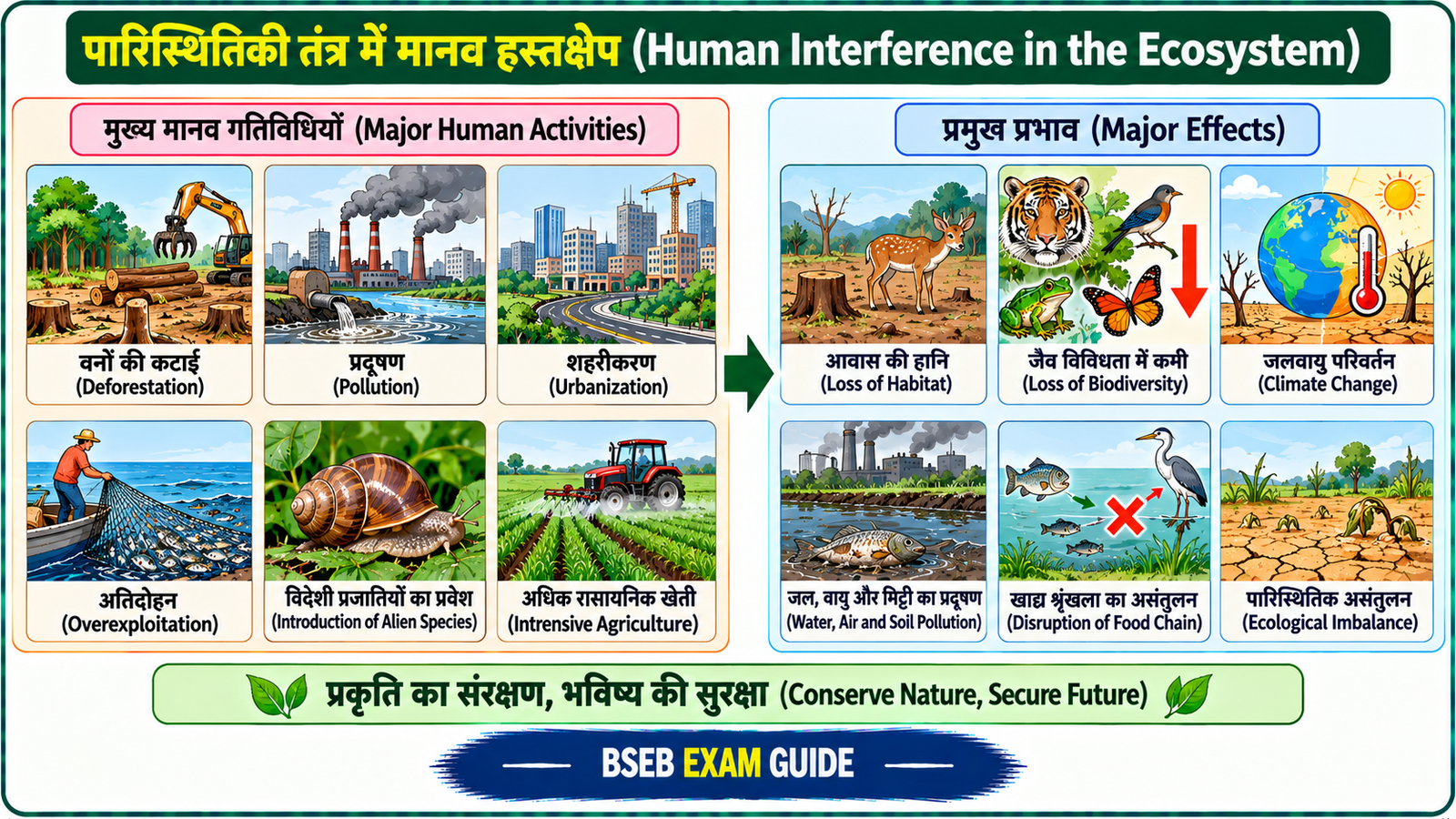 पारितंत्र पर मानव गतिविधियों का प्रभाव
