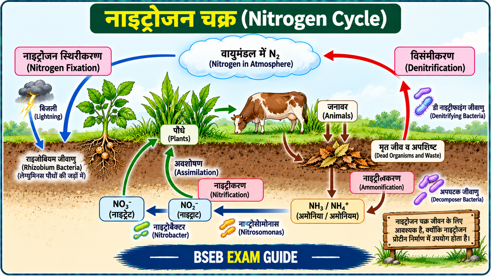 नाइट्रोजन चक्र Nitrogen Cycle