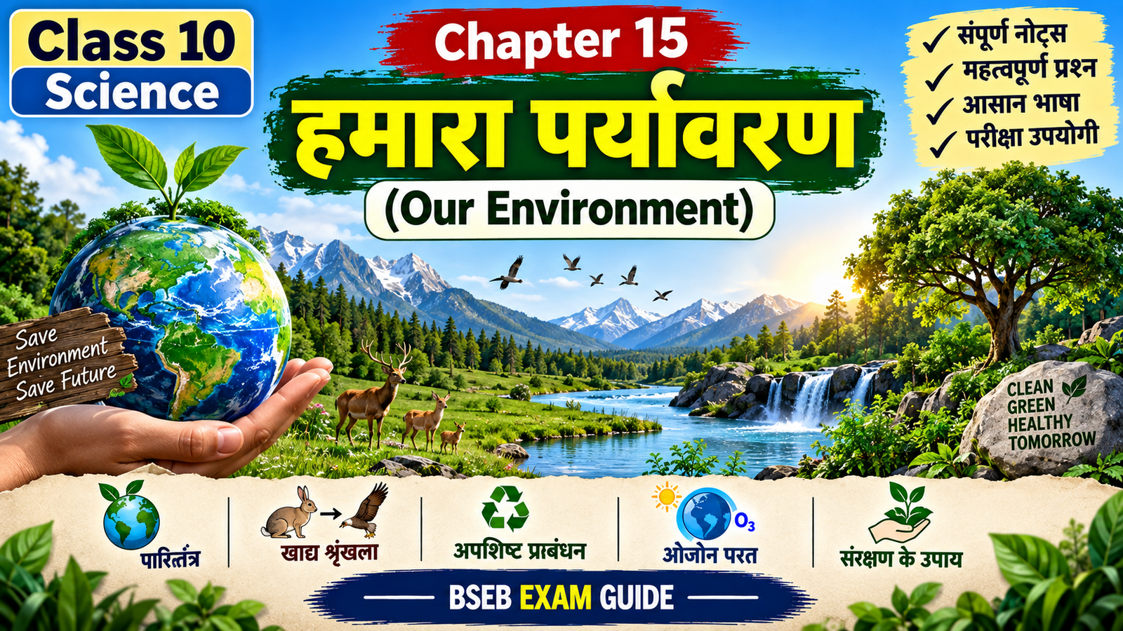 Class 10 Science Chapter 15 हमारा पर्यावरण Notes in Hindi