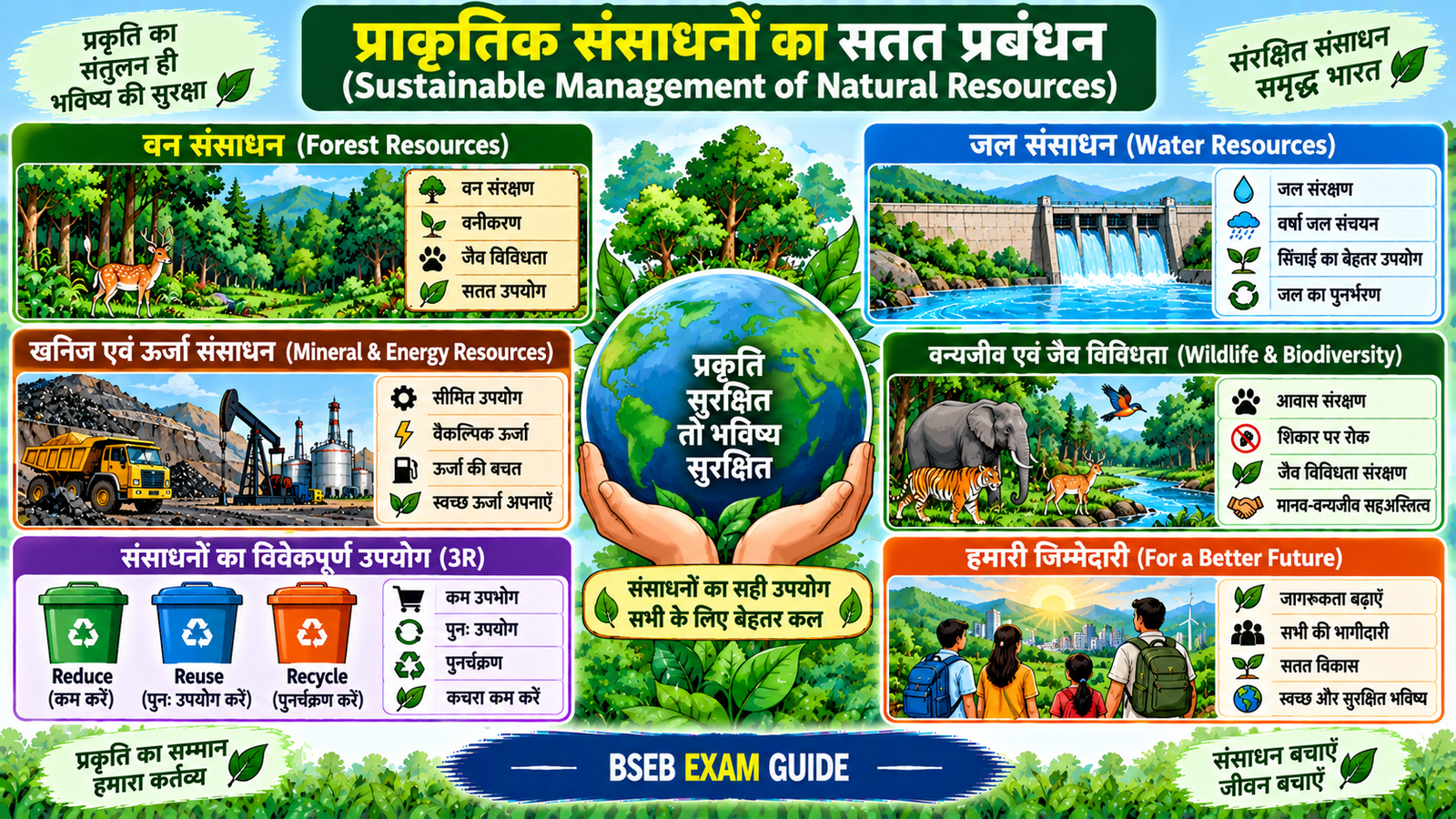 प्राकृतिक संसाधनों का सतत प्रबंधन Sustainable Management of Natural Resources
