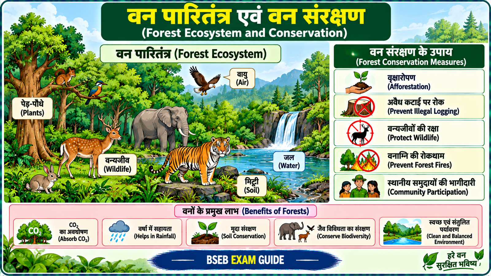 वन पारितंत्र एवं वन संरक्षण Forest Ecosystem and Conservation