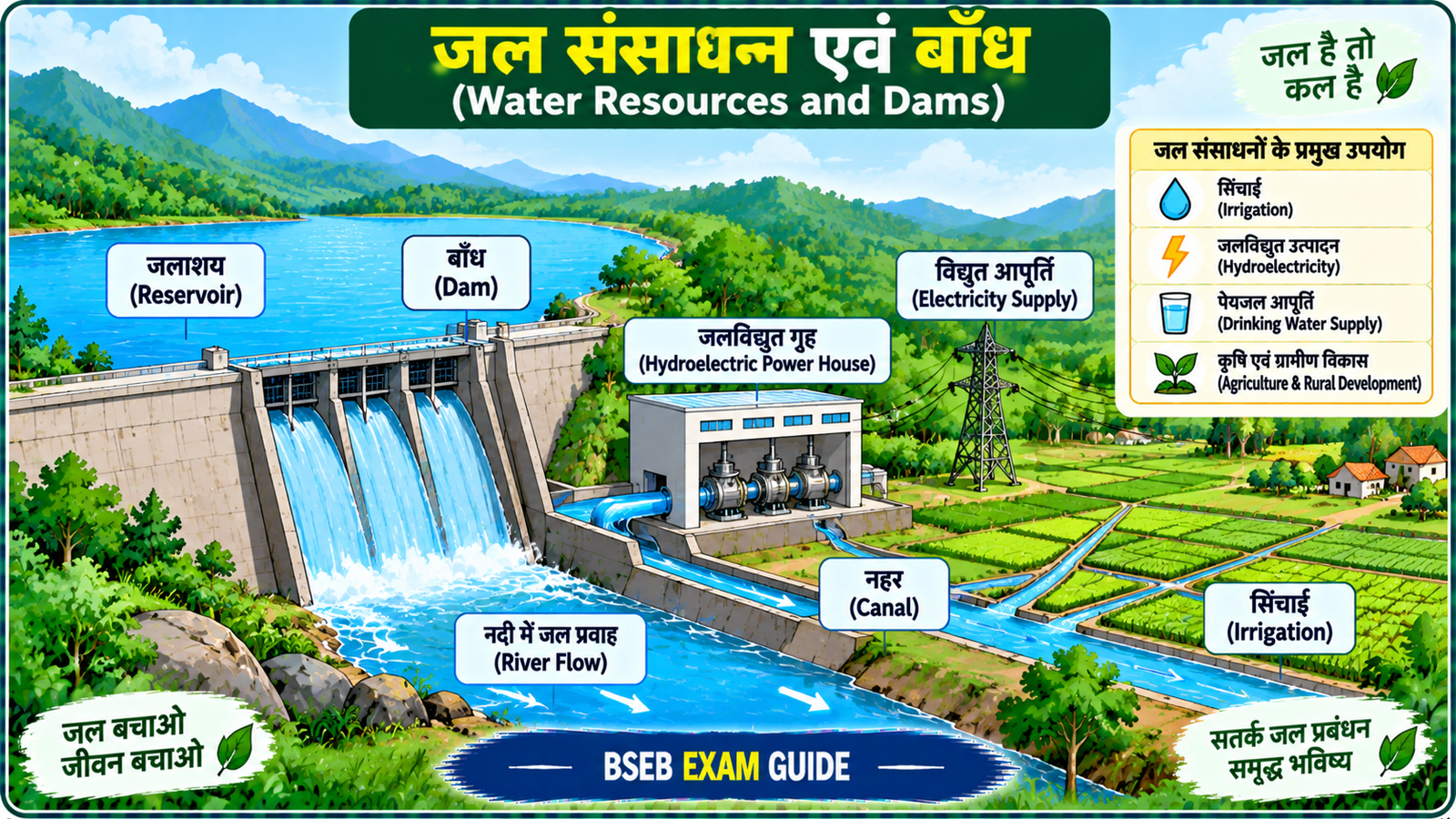 जल संसाधन एवं बांध Water Resources and Dams
