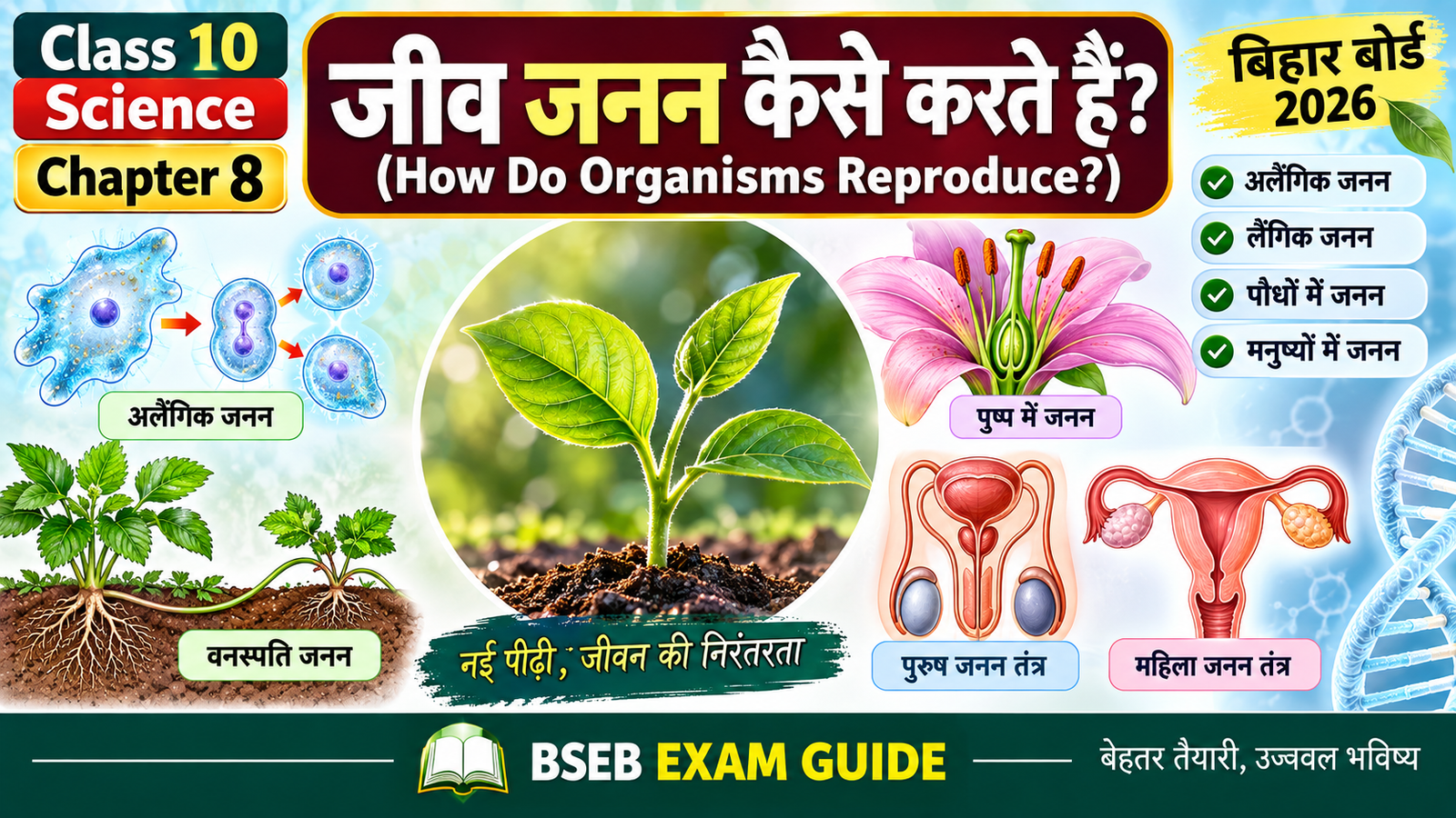 Class 10 Science Chapter 8 जीव जनन कैसे करते हैं? Notes