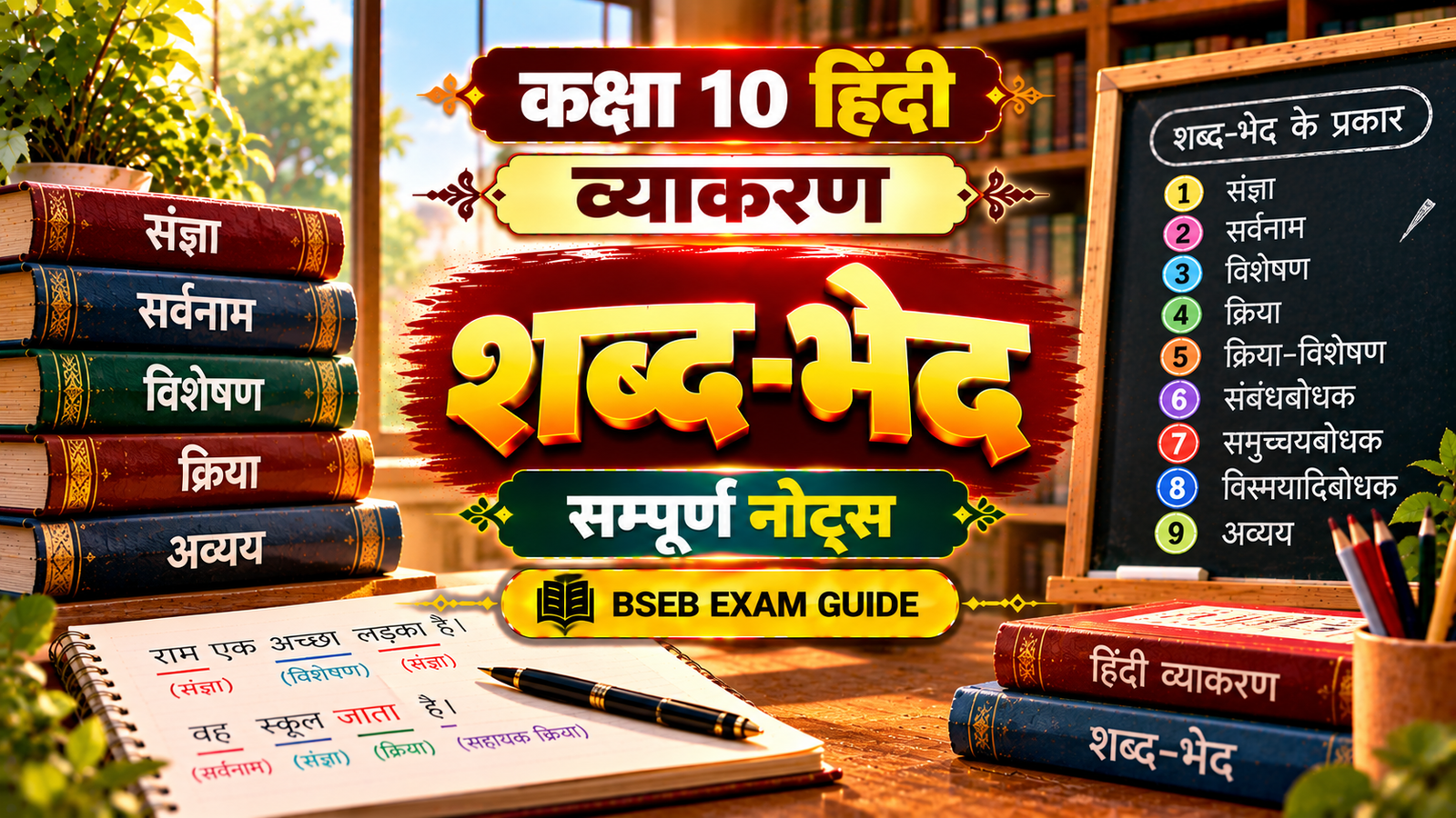 शब्द-भेद Class 10 Hindi Grammar Notes